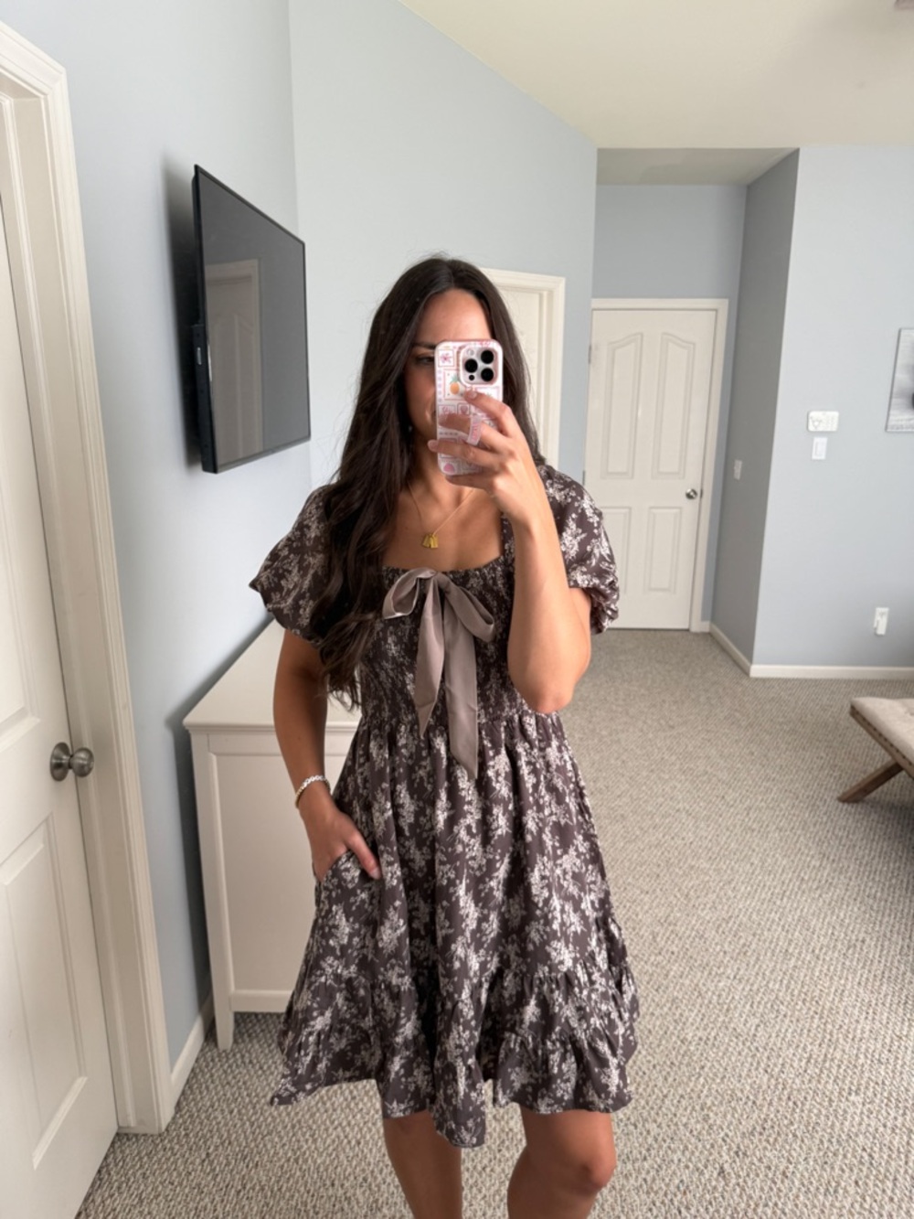 Baltic born brown floral dress